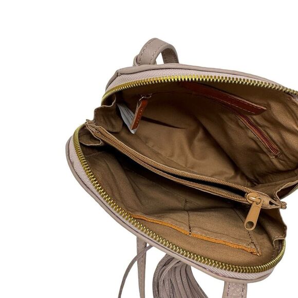 HOBO Nash Crossbody Purse Small Bag Pink Leather Zip Around Tassel Womens - Picture 14 of 16